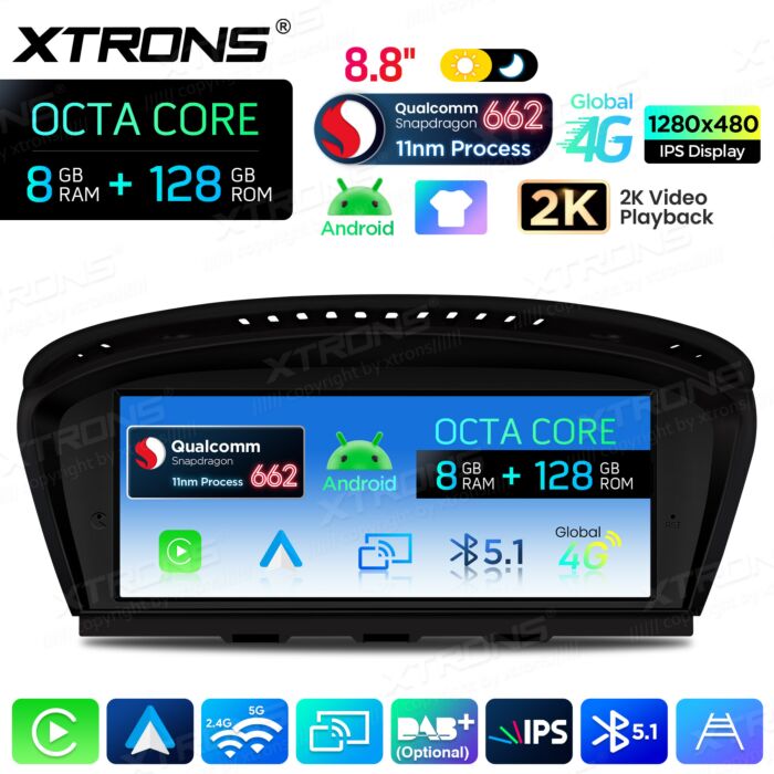 BMW | Serie 3 / 5 | Sistema operativo Android e OEM | Qualcomm 662 | Octa Core | 8 GB di RAM e 128 GB di ROM | QBBH8460CI