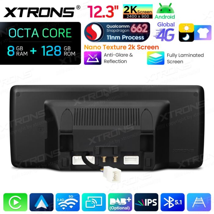 Autoradio Android da 12,3" per Mercedes-Benz Classe C W204 | Apple CarPlay e Android Auto | QBMH2440M12C40