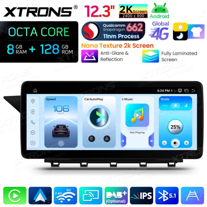 Autoradio Android da 10,25" per Mercedes-Benz Classe GLK | Apple CarPlay e Android Auto | QBMH2440M12GLK40L