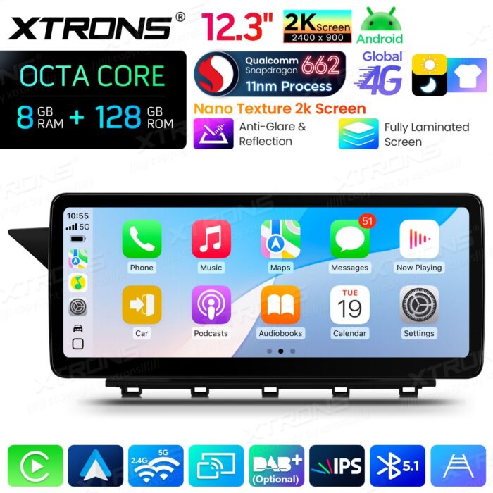 Autoradio Android da 10,25" per Mercedes-Benz Classe GLK | Apple CarPlay e Android Auto | QBMH2440M12GLK40L