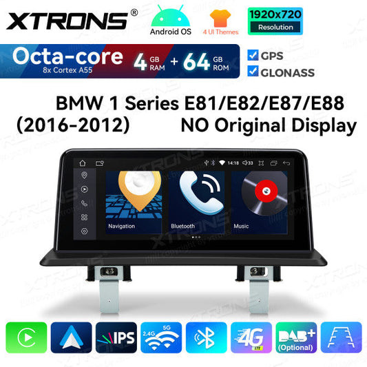 BMW Serie 1 E81/E82/E87/E88 SENZA MONITOR DI SERIE Android OS da 10,25" Carplay Android auto wireless 4G Octa Core 4GB/64 GB QDB1087UNL