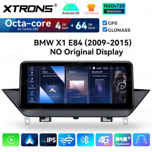BMW X1 E84 SENZA MONITOR ORIGINALE 10,25'' Android OS 4/64 GB Octacore HD IPS 4G CarPlay Android Auto DSP QDB10X1UN