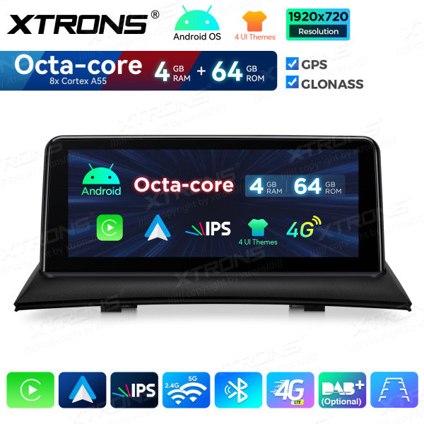 BMW X3 E83  2003 - 2011  CIC / NBT /SENZA MONITOR DI SERIE Android OS 10,25"  Octacore 4/64 GB WIFI GPS BT wireless CarPlay Android Auto 4G  QDB10X3UNL