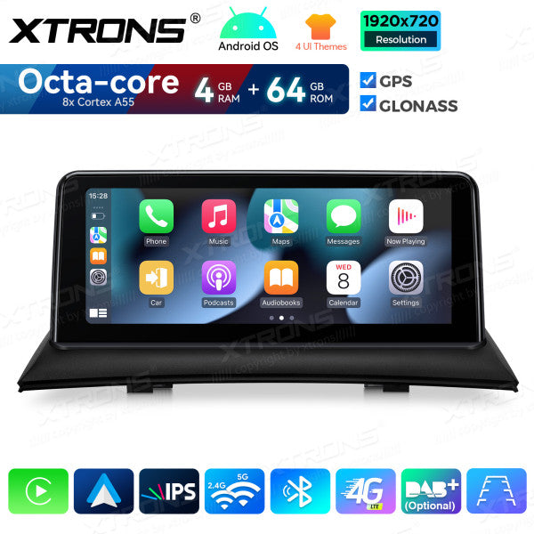 BMW X3 E83  2003 - 2011  CIC / NBT /SENZA MONITOR DI SERIE Android OS 10,25"  Octacore 4/64 GB WIFI GPS BT wireless CarPlay Android Auto 4G  QDB10X3UNL
