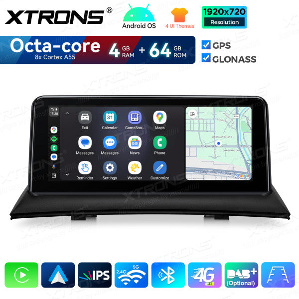BMW X3 E83  2003 - 2011  CIC / NBT /SENZA MONITOR DI SERIE Android OS 10,25"  Octacore 4/64 GB WIFI GPS BT wireless CarPlay Android Auto 4G  QDB10X3UNL