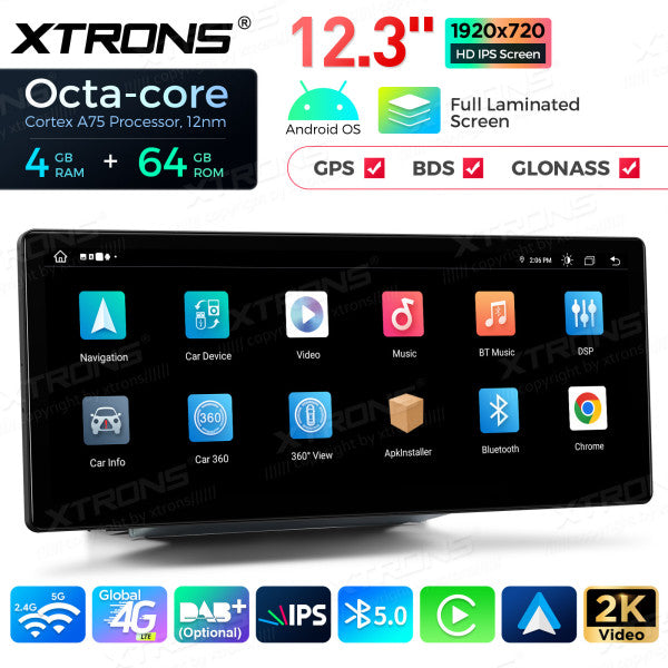 Audi A1 RMC / HN+R / HN+ 2010-2018  Android 13 4G 12,3 " Octa Core 4+64 GB  Carplay Android auto wireless QLA23A1