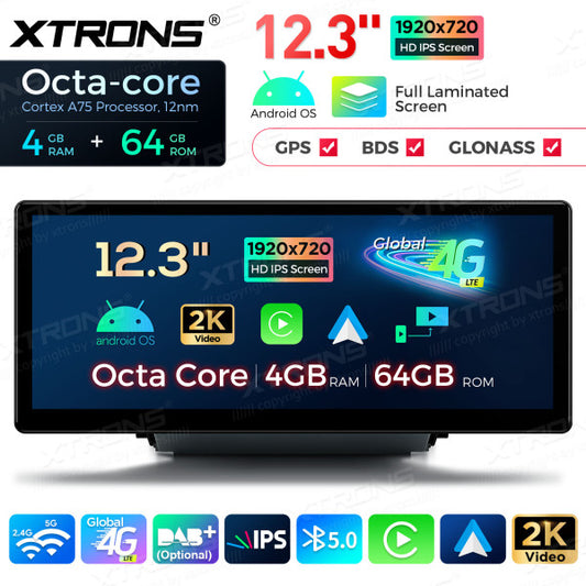 Audi Q3 SQ3 RS13  (2013-2018) MMI Android 13 Octa Core da 12,3"  4+64 GB 4G LTE schermo IPS 2K carplay android auto wireless QLA23Q3