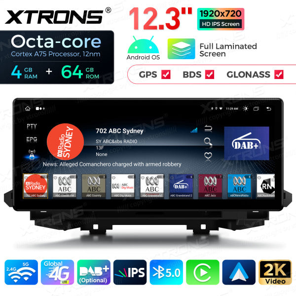 AUDI Q5 SQ5 (2017-2020) con sistema MIB2 12,3 "Android 4G LTE globale Octa Core 4+64 GB con schermo IPS 2K carplay android auto  QLA23Q5NL
