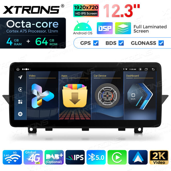 BMW X1 E84 CIC System 12.3'' Android 14 Octacore 4-64 GB HD IPS Car Multimedia Player  Global 4G CarPlay Android Auto DSP QLB22CIB12X1