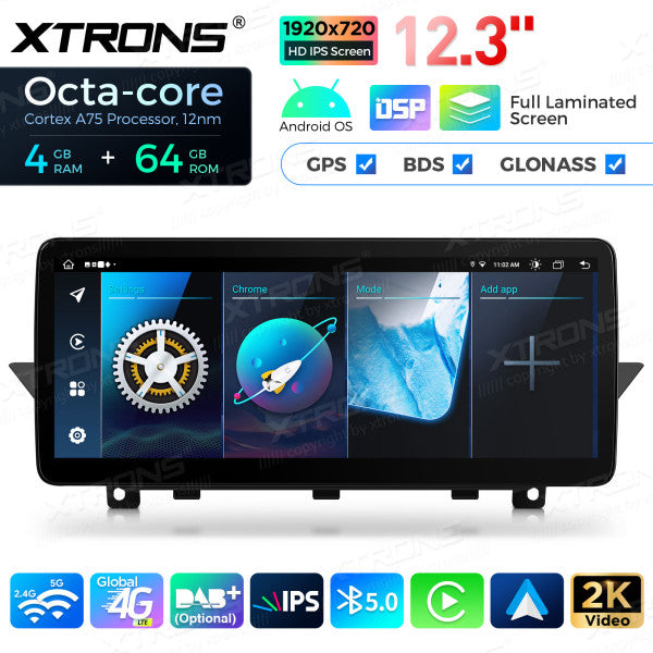 BMW X1 E84 CIC System 12.3'' Android 14 Octacore 4-64 GB HD IPS Car Multimedia Player  Global 4G CarPlay Android Auto DSP QLB22CIB12X1