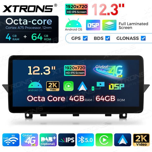 BMW X1 E84 CIC System 12.3'' Android 14 Octacore 4-64 GB HD IPS Car Multimedia Player  Global 4G CarPlay Android Auto DSP QLB22CIB12X1