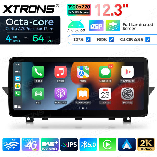 BMW X1 E84 CIC System 12.3'' Android 14 Octacore 4-64 GB HD IPS Car Multimedia Player  Global 4G CarPlay Android Auto DSP QLB22CIB12X1