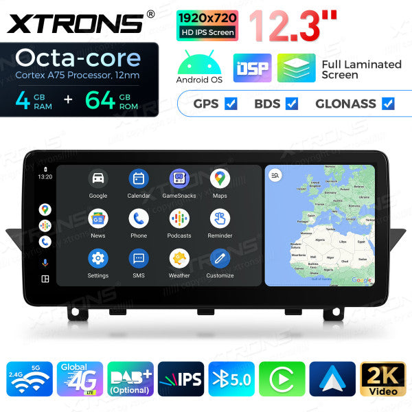 BMW X1 E84 CIC System 12.3'' Android 14 Octacore 4-64 GB HD IPS Car Multimedia Player  Global 4G CarPlay Android Auto DSP QLB22CIB12X1