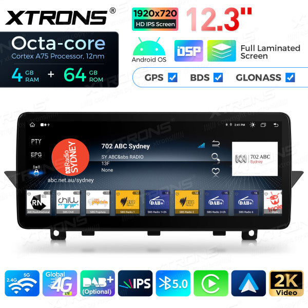 BMW X1 E84 CIC System 12.3'' Android 14 Octacore 4-64 GB HD IPS Car Multimedia Player  Global 4G CarPlay Android Auto DSP QLB22CIB12X1