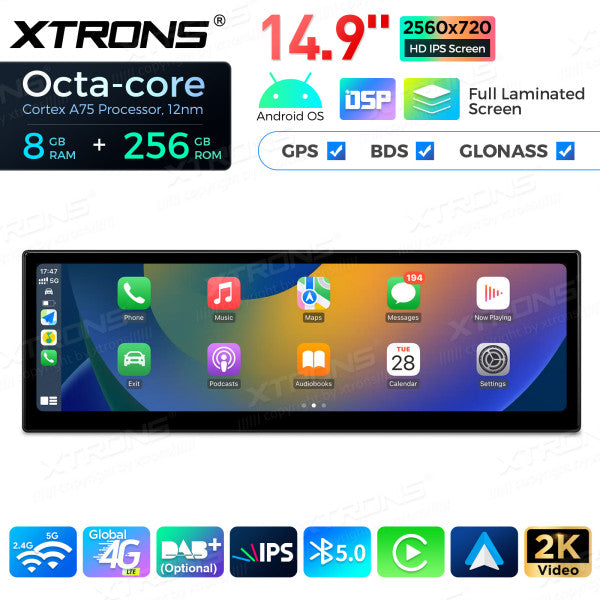 BMW 3 Series E90/91/92/93/ M3 CCC 14.9'' Android 14 8 Core 8GB RAM +256 GB Car Radio 4G LTE CarPlay Android Auto DSP  QLBX4492CC3