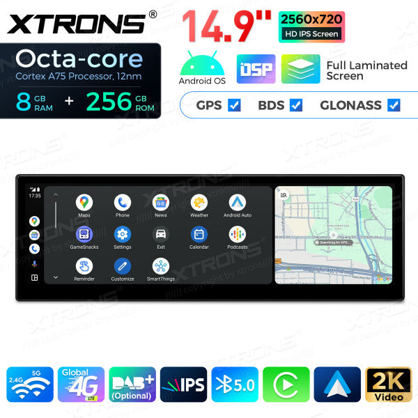 BMW 3 Series E90/91/92/93/ M3 CCC 14.9'' Android 14 8 Core 8GB RAM +256 GB Car Radio 4G LTE CarPlay Android Auto DSP  QLBX4492CC3