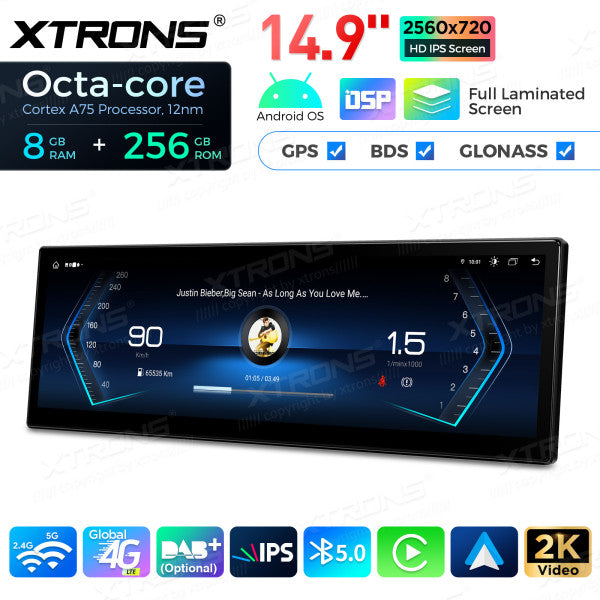 BMW 3 Series E90/91/92/93/ M3 CCC 14.9'' Android 14 8 Core 8GB RAM +256 GB Car Radio 4G LTE CarPlay Android Auto DSP  QLBX4492CC3