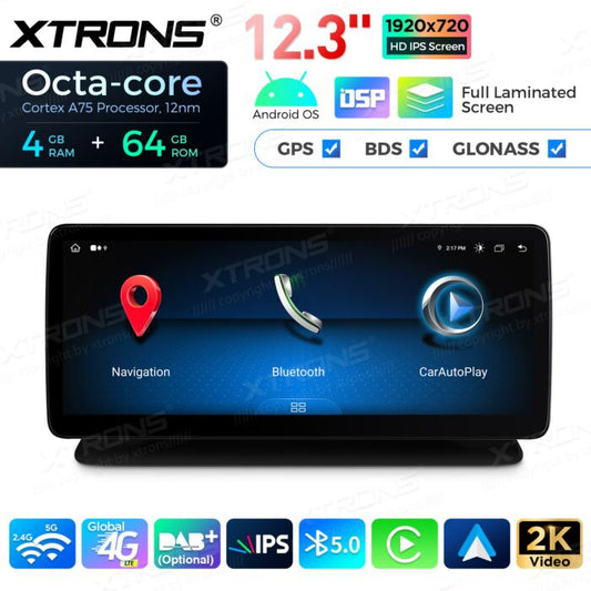 Autoradio Android da 12,3" per vari modelli Mercedes-Benz | Apple CarPlay e Android Auto | QLM2240M12CLS