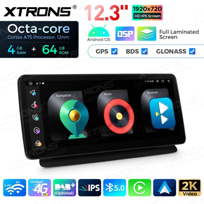 Autoradio Android da 12,3" per vari modelli Mercedes-Benz | Apple CarPlay e Android Auto | QLM2240M12CLS