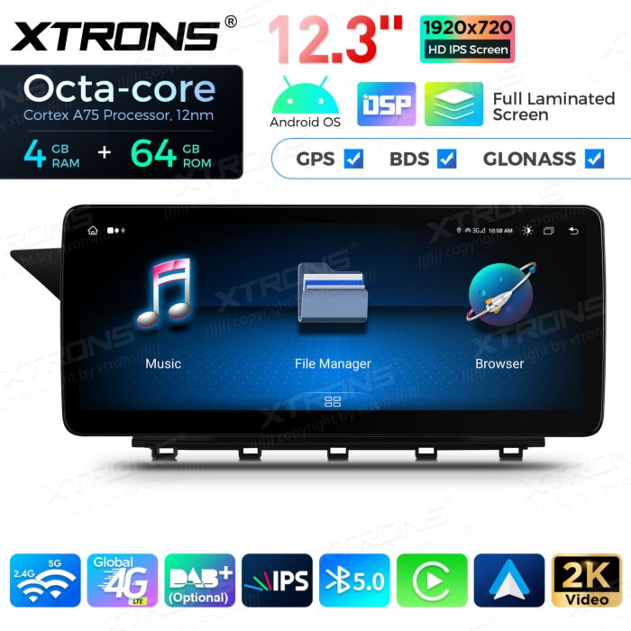 Autoradio Android da 12,3" per Mercedes-Benz Classe GLK | Apple CarPlay e Android Auto QLM2240M12GLK40L