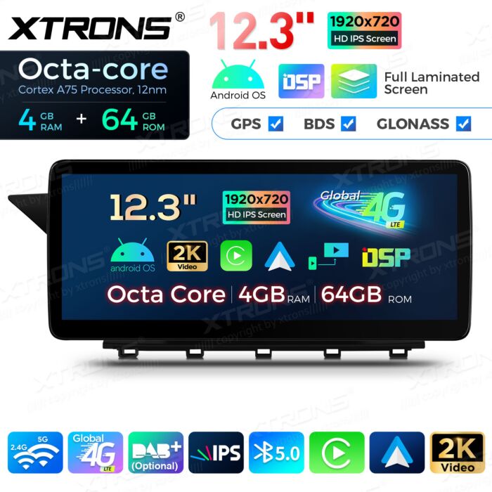 Autoradio Android da 12,3" per Mercedes-Benz Classe GLK | Apple CarPlay e Android Auto QLM2240M12GLK40L