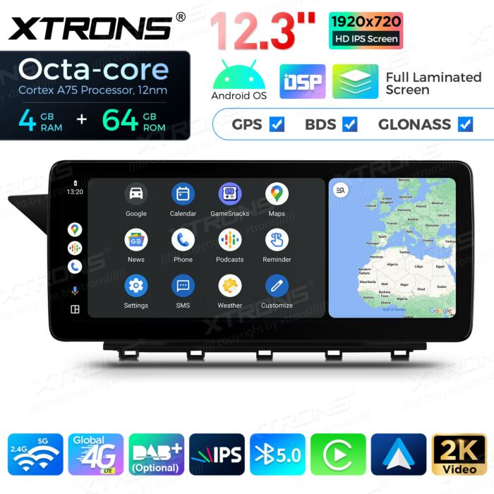 Autoradio Android da 12,3" per Mercedes-Benz Classe GLK | Apple CarPlay e Android Auto QLM2240M12GLK40L