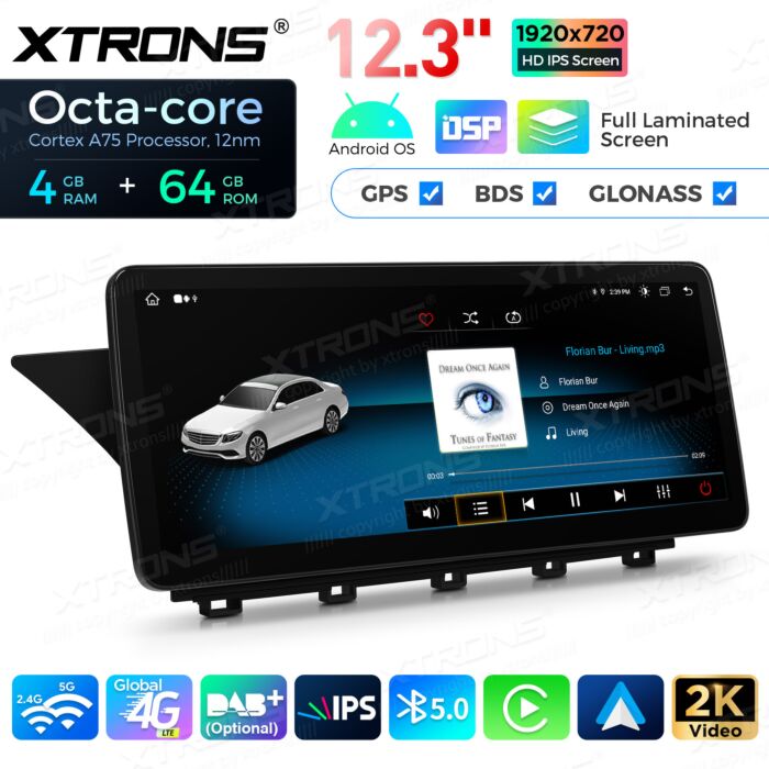Autoradio Android da 12,3" per Mercedes-Benz Classe GLK | Apple CarPlay e Android Auto QLM2240M12GLK40L
