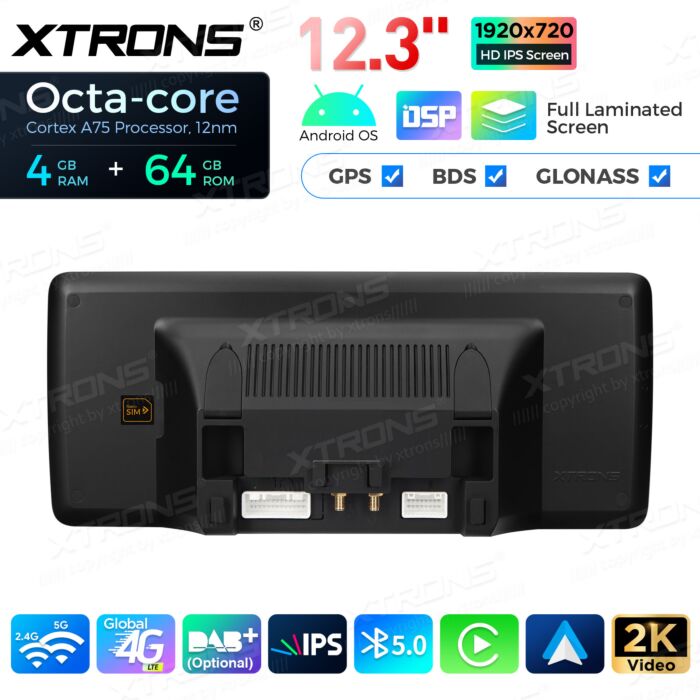 Autoradio Android da 12,3" per Mercedes-Benz Classe C | Apple CarPlay e Android Auto QLM2245M12C45L