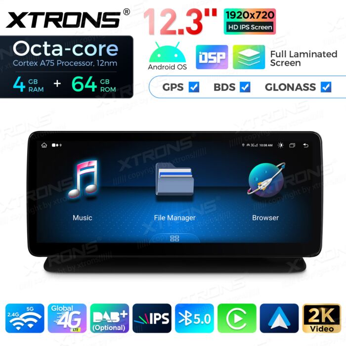Autoradio Android da 12,3" per Mercedes-Benz | Apple CarPlay e Android Auto | QLM2245M12CLS