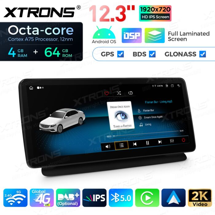 Autoradio Android da 12,3" per Mercedes-Benz | Apple CarPlay e Android Auto | QLM2245M12CLS