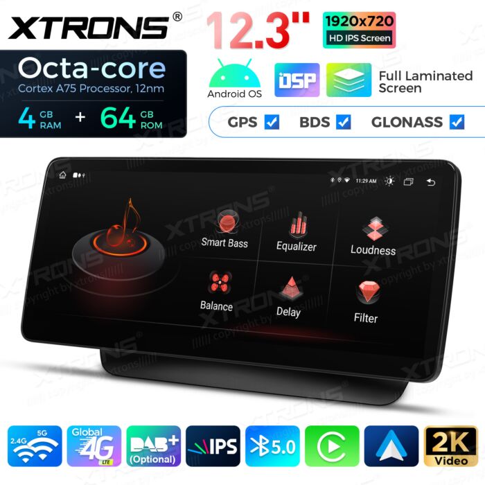 Autoradio Android da 12,3" per Mercedes-Benz Classe E | Apple CarPlay e Android Auto QLM2245M12ECL
