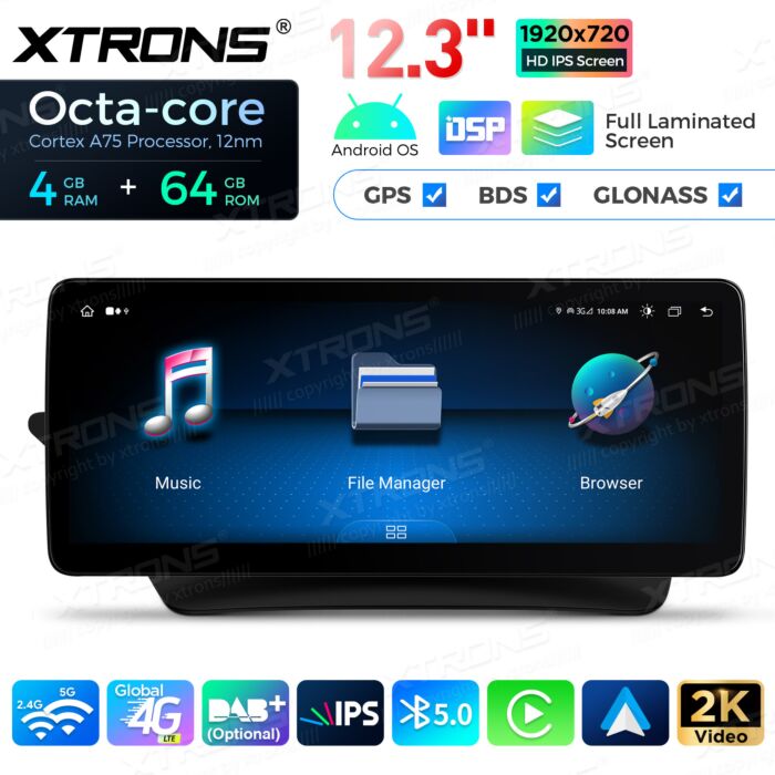 Autoradio Android da 12,3" per Mercedes-Benz Classe E | Apple CarPlay e Android Auto QLM2245M12ECL