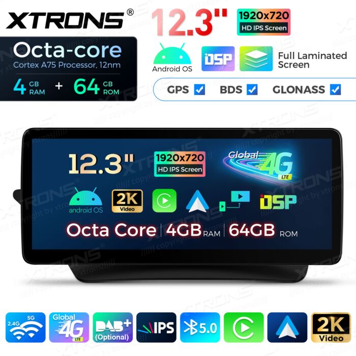 Autoradio Android da 12,3" per Mercedes-Benz Classe E | Apple CarPlay e Android Auto QLM2245M12ECL