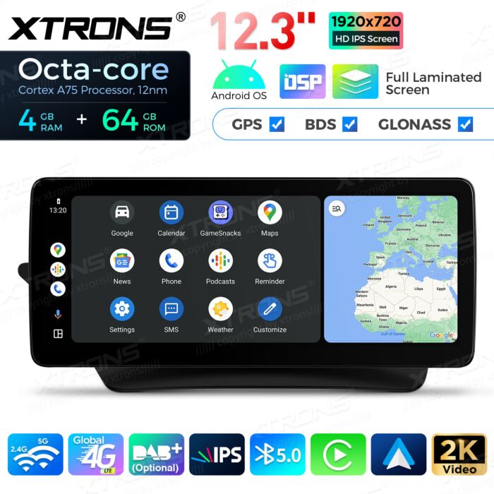 Autoradio Android da 12,3" per Mercedes-Benz Classe E | Apple CarPlay e Android Auto QLM2245M12ECL