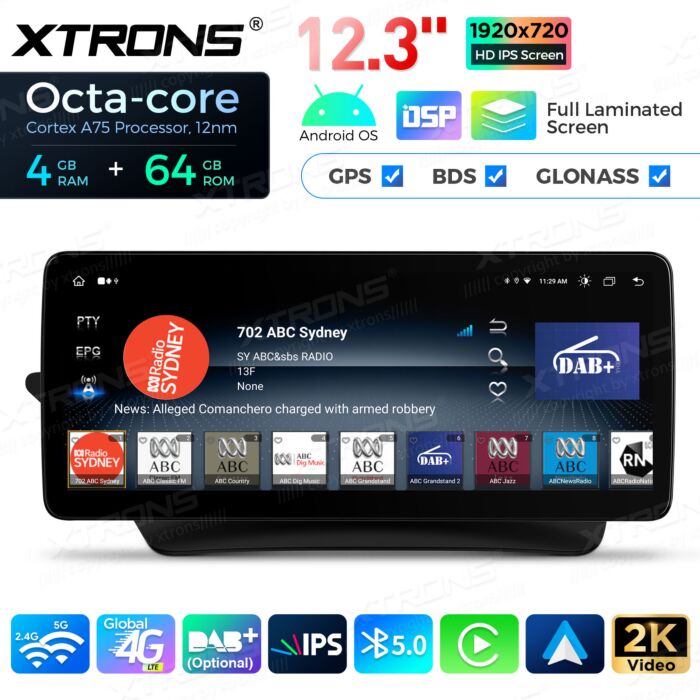 Autoradio Android da 12,3" per Mercedes-Benz Classe E | Apple CarPlay e Android Auto QLM2245M12ECL