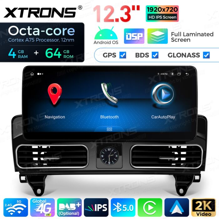 Autoradio Android da 12,3" per Mercedes-Benz | Apple CarPlay e Android Auto | QLM2245M12ML45