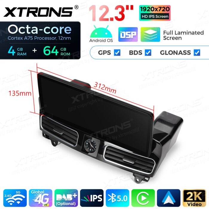 Autoradio Android da 12,3" per Mercedes-Benz | Apple CarPlay e Android Auto | QLM2245M12ML45