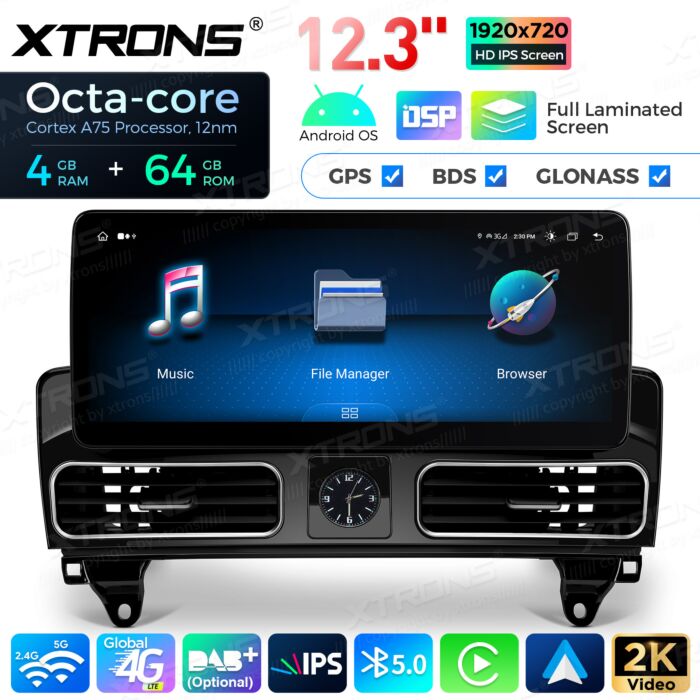 Autoradio Android da 12,3" per Mercedes-Benz | Apple CarPlay e Android Auto | QLM2245M12ML45