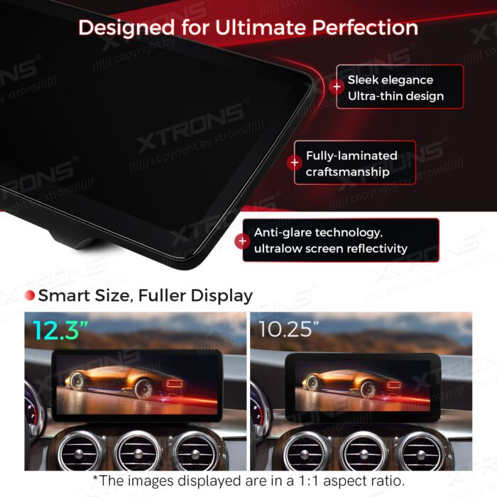 Autoradio Android da 12,3" per vari modelli Mercedes-Benz | Apple CarPlay e Android Auto | QLM2250M12C5