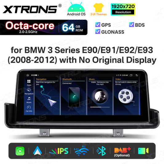 BMW E90/E91/E92/E93 SENZA MONITOR DI SERIE Octacore 2GB/64 GB 10.25'' Android OS 4G carplay android auto wireless  QTB1090UNL
