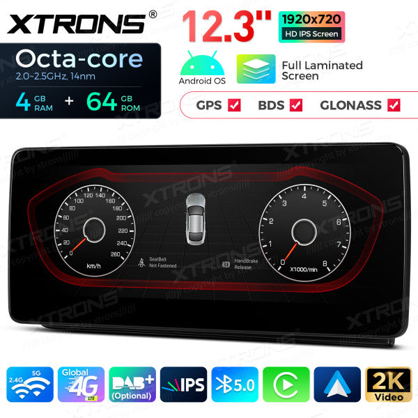Audi A4 / A5 (2008-2016) 12,3" 4/64 gb octacore Carplay Android auto wireless wifi bt gps QLA22UCA12A4L