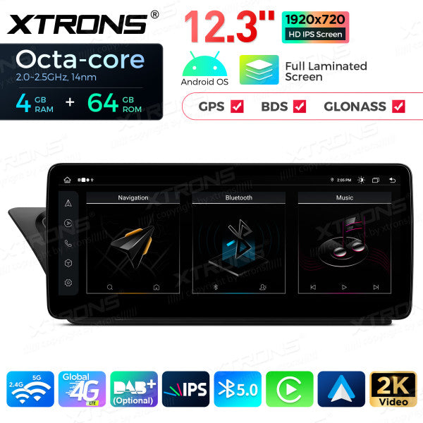 Audi A4 / A5 (2008-2016) 12,3" 4/64 gb octacore Carplay Android auto wireless wifi bt gps QLA22UCA12A4L